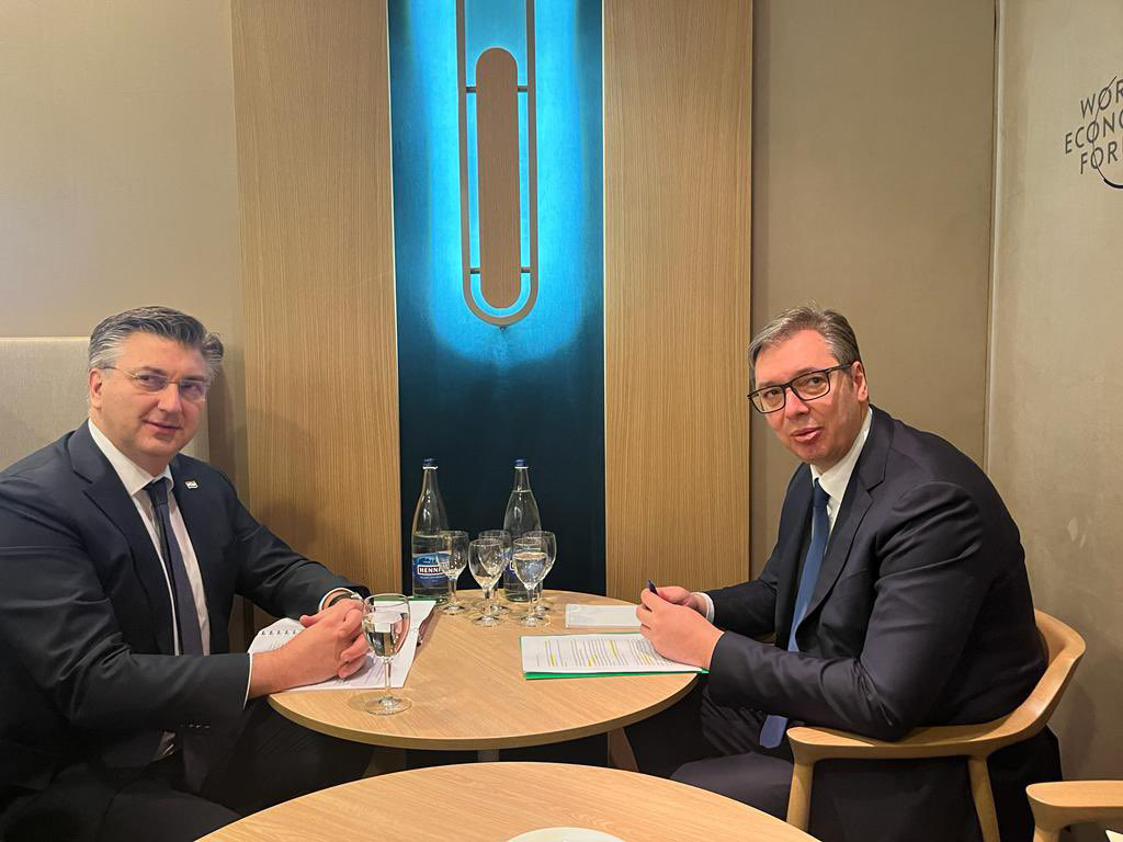 Plenković i Vučić optimistični nakon razgovora u Davosu
