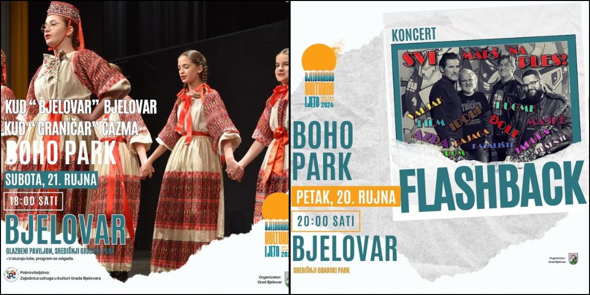 Za kraj ljeta svirka bjelovarskog Flashbacka i nastup domaćih folkloraša