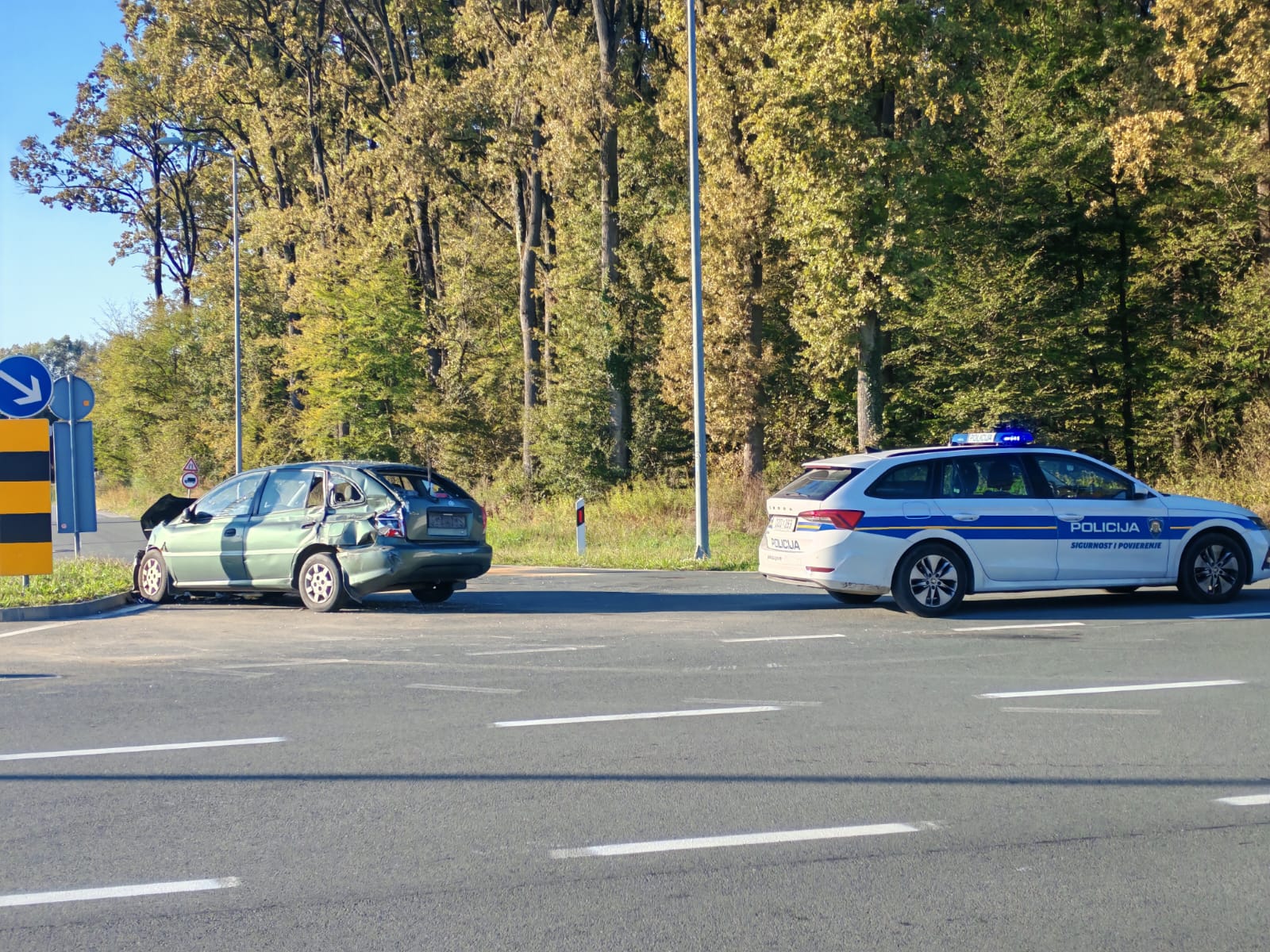 Prometna nesreća kod Luga, očevid u tijeku