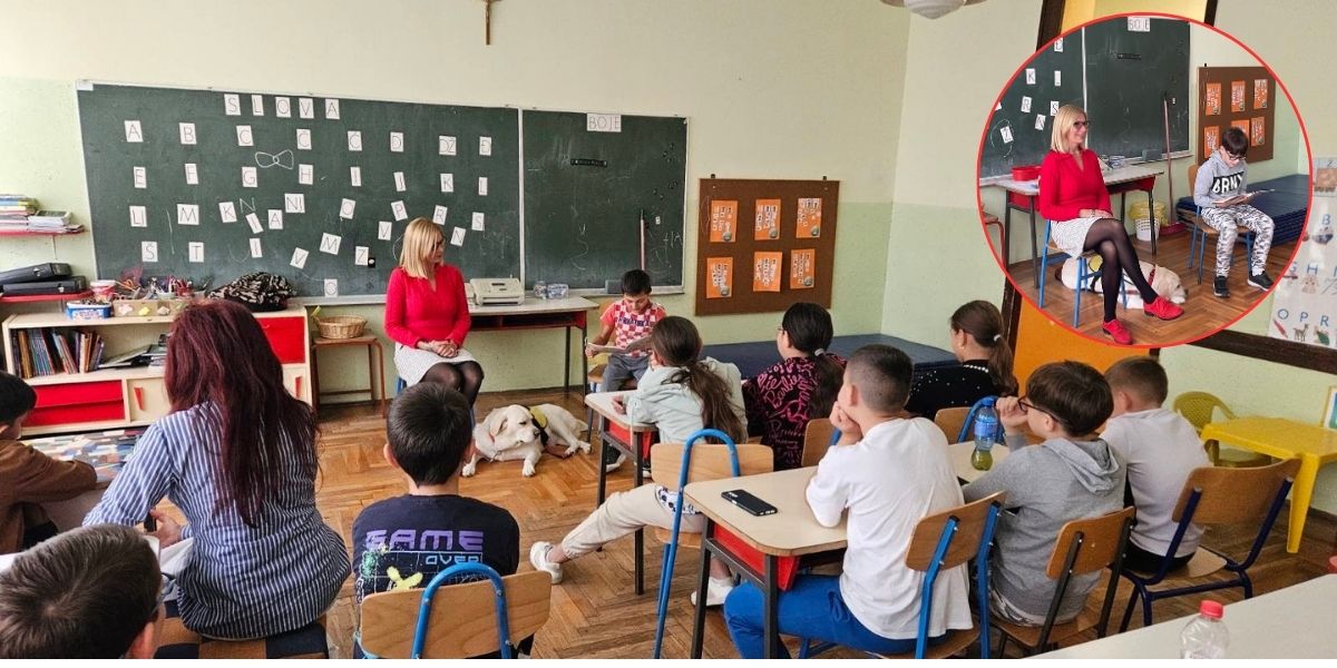 Terapijski pas Luna doprinosi učenju i razvijanju ljubavi prema knjigama