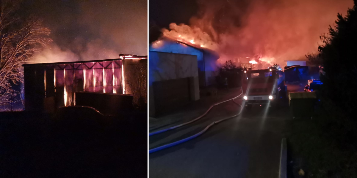 [FOTO] Gori u poznatoj čazmanskoj tvornici namještaja