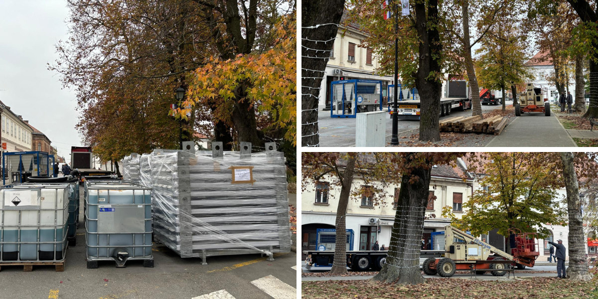 [FOTO] Stigao je i taj dan: Počelo je postavljenje klizališta u samom središtu grada