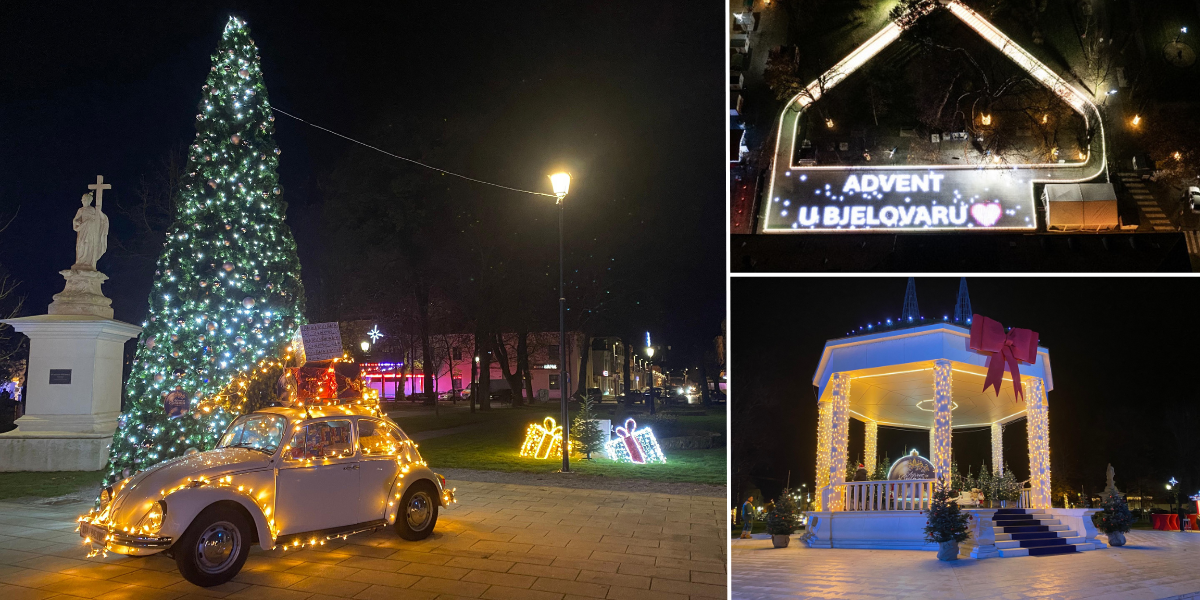 Sve je spremno: Pogledajte Bjelovar u ovogodišnjem u adventskom ruhu