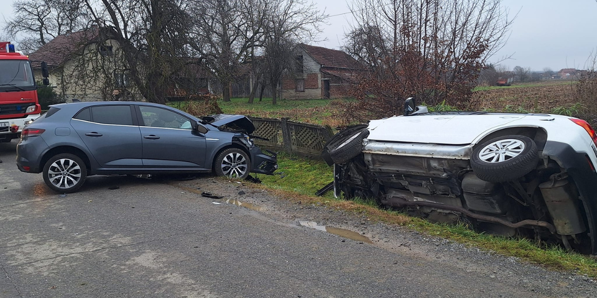 Sudar dvaju osobnih automobila u Brezovcu