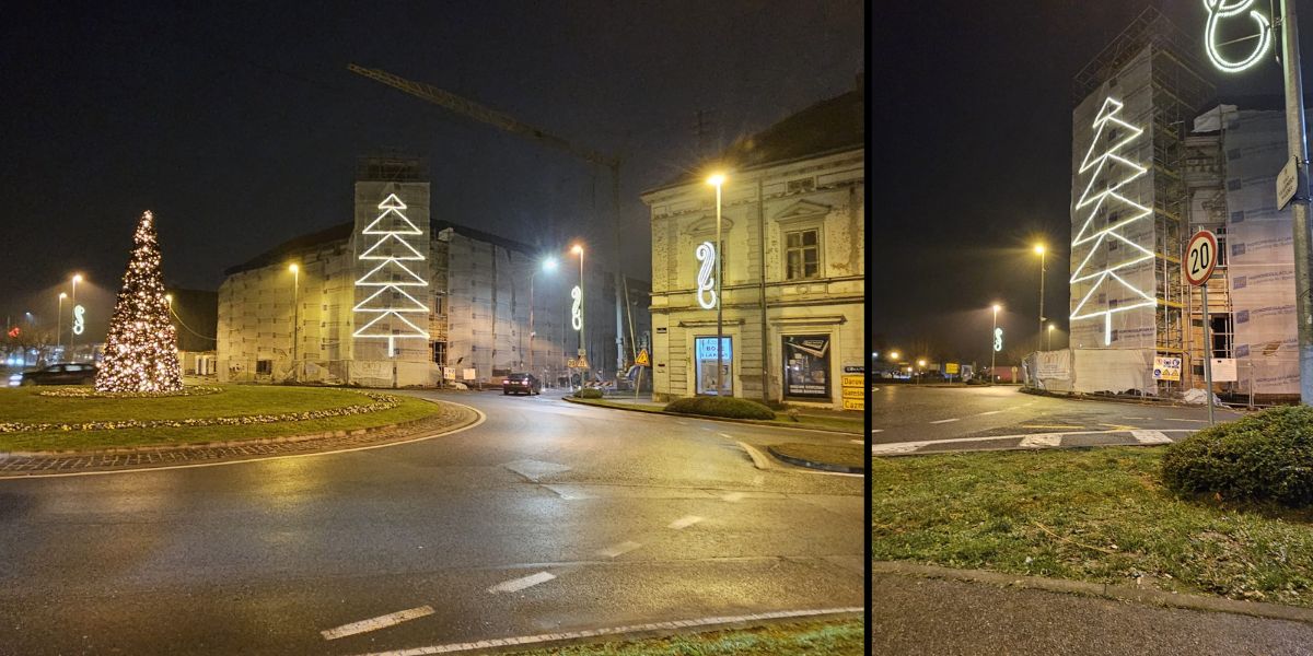 [FOTO] Božić na gradilištu: Gradska ljepotica u obnovi poprimila pravi blagdanski štih